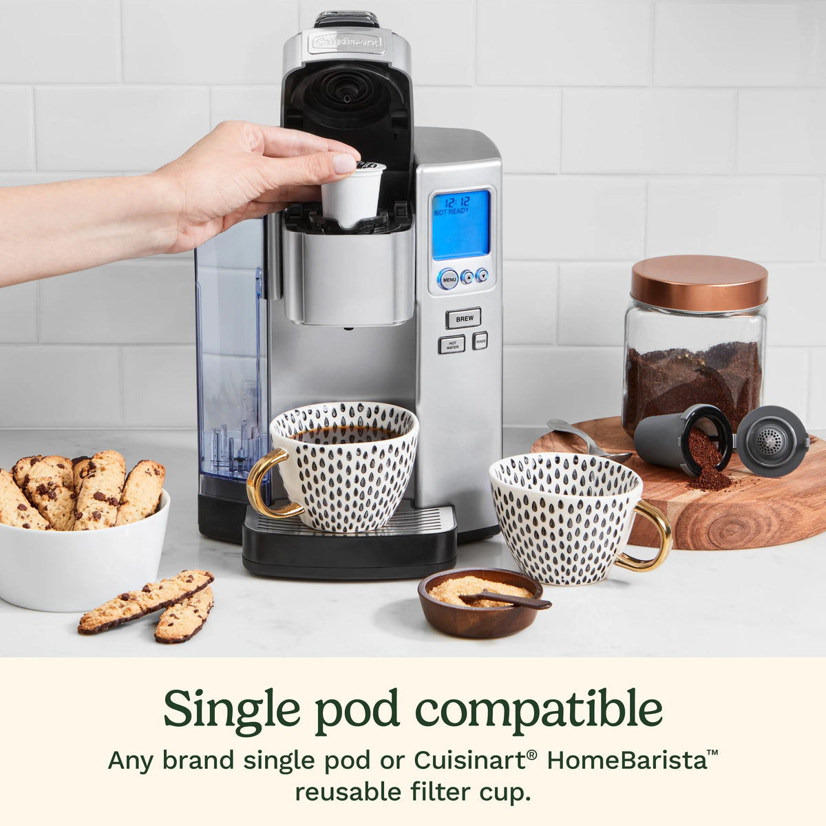 Cuisinart Premium Single Serve Brewer + Hot Water Coffee - Maker Combo - image 14