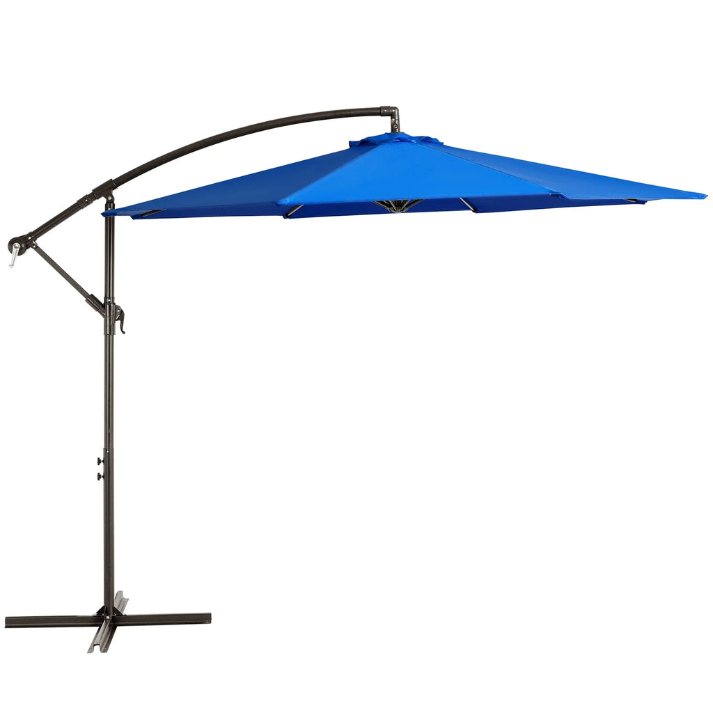 JUSTLET 10ft Heavy Duty Patio Hanging Offset Cantilever Patio Umbrella W/ 4-Piece Base Included Included, Beige - image 21