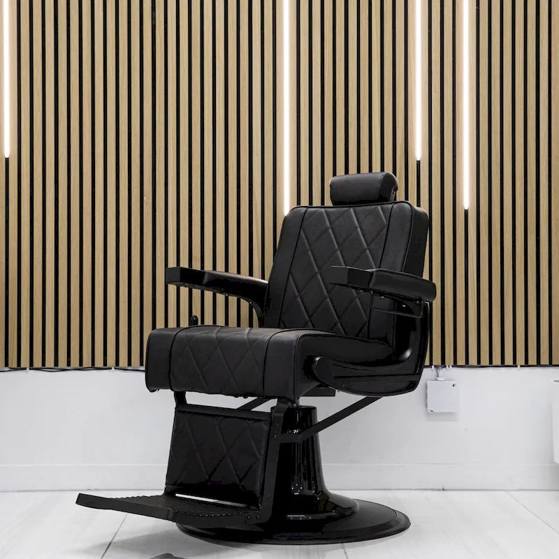 ROGERS Heavy-Duty Reclining Barber Chair for Barbershops - Black - image 6
