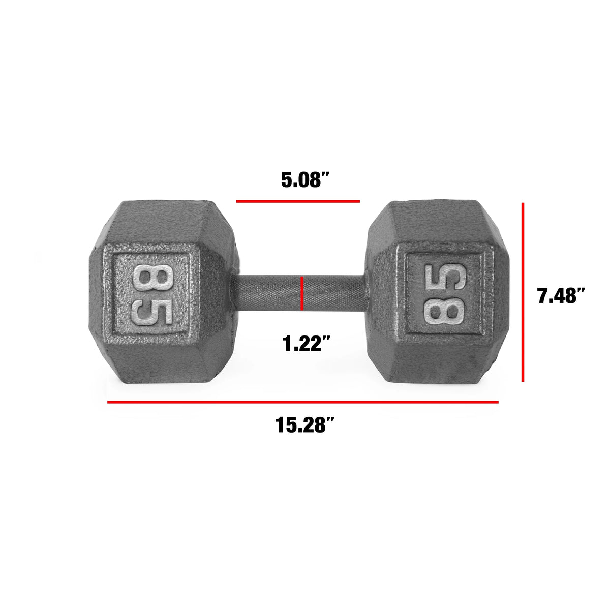 CAP Barbell 85lb Cast Iron Hex Dumbbell, Single - image 6