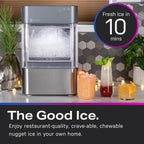 Countertop Nugget Ice Maker with Side Tank / Ice Machine with WiFi Connectivity / Smart Home Kitchen Essentials / Stainless Steel - image 13