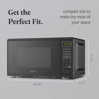 Farberware FMGZ09BKA 0.9 Cu. Ft. Microwave Oven, 900W, Digital Control, LED Display, 6 Cooking Presets, Black - image 2
