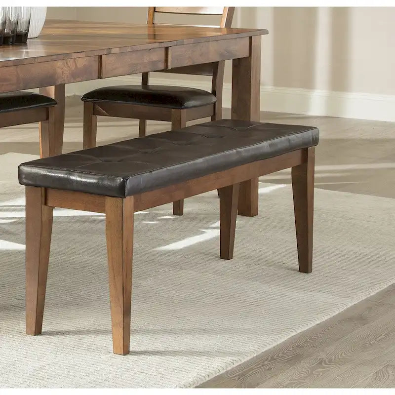 Kona Brandy Upholstered Backless Dining Bench - image 1