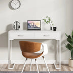 Modern Computer Desk with 2 Drawers - Stylish Study Writing Table with Storage for Home Office - image 10
