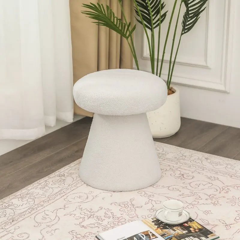 Adeco Large Soft Mushroom Ottoman - Versatile Foot Stool for Living Room and Bedroom - image 32