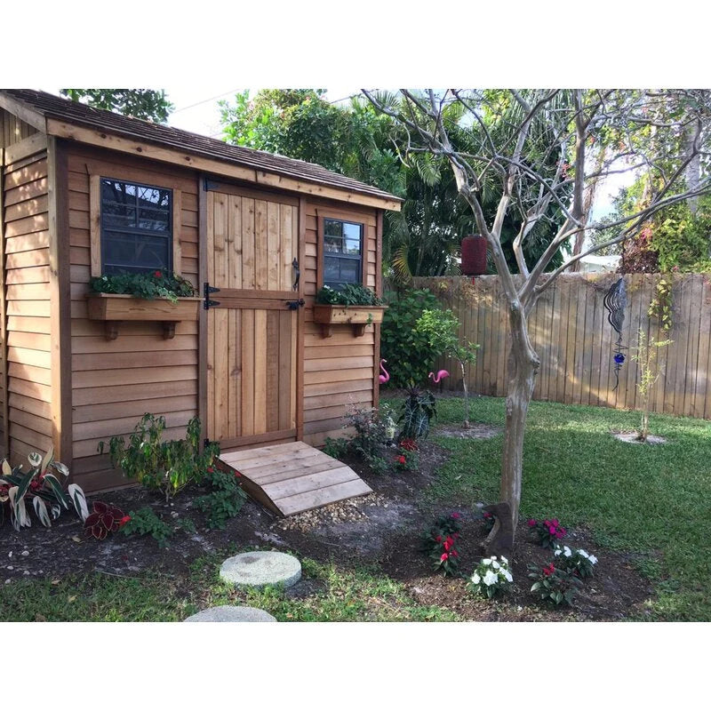 Cabana 9 ft. W x 6 ft. D Wooden Storage Shed - image 5