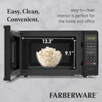 Farberware FMGZ09BKA 0.9 Cu. Ft. Microwave Oven, 900W, Digital Control, LED Display, 6 Cooking Presets, Black - image 8