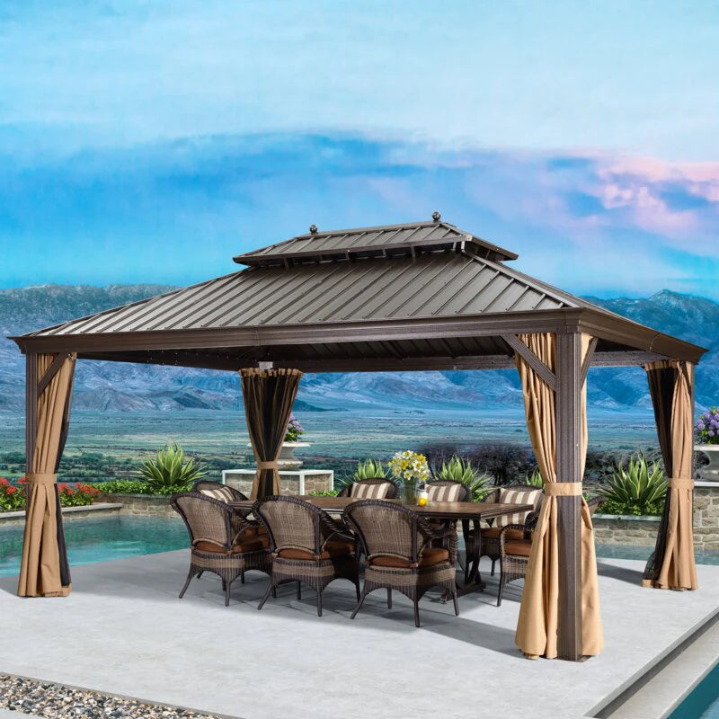 16 Ft. W x 12 FT. D Aluminum Patio Gazebo - image 1