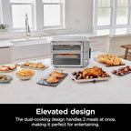 Ninja Countertop Oven Double Stack XL & Air Fryer with Pro Cook System, 12 in 1, Flexdoor, FlavorSeal, SMART FINISH with DualZone Technology, Air Fryer, Bake, Broil, Reheat, Stainless Steel, DCT651 - image 2
