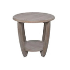 COZAYH Set of 2 Rustic Farmhouse End Tables with Storage Shelf - Vintage Grey French Country Accent Side Tables - image 5