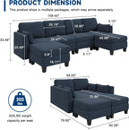 Modular Sectional Sofa, Convertible U Shaped Sofa Couch with High Density Memory Foam, 6 Seat Comfy Modular Sofa Couch for Living Room, Modern U Shaped Sectional Sofa, Dimgrey - image 23