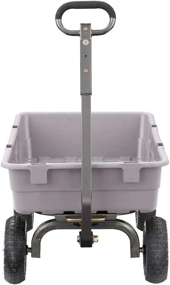 Heavy Duty Poly Utility Dump Wagon Garden Cart w/Pneumatic Tires, 6 Cu Ft - 1200 lb Capacity Outdoor Wheelbarrow for Yard, Landscaping & Gardening, Lawn Tractor or ATV Towable-Gorilla Carts - image 40