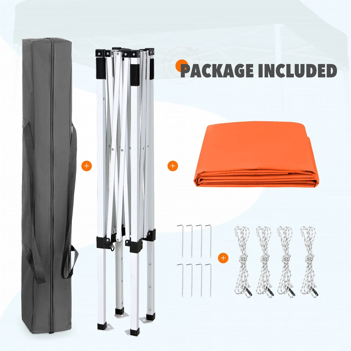 EAGLE PEAK 5x5 Pop up Canopy Tent Instant Outdoor Canopy Easy Set - up Straight Leg Folding Shelter（blue） - image 124