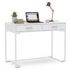 Modern Computer Desk with 2 Drawers - Stylish Study Writing Table with Storage for Home Office - image 17