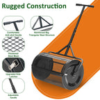 MUCHANT 24" Compost Spreader, Heavy-Duty Metal Mesh Spreader with Adjustable Handle for Lawn, Green - image 9