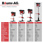 Baumr-AG 600W 12" Pedestal Floor Drill Press, 16 Speeds, 16mm Chuck (DP19) - image 2