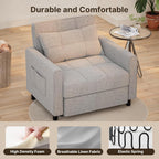 Sofa Bed Chair 3 in 1 Convertible Pullout Single Sleeper Chair Bed Spacious Multifunctional Sofa - image 37