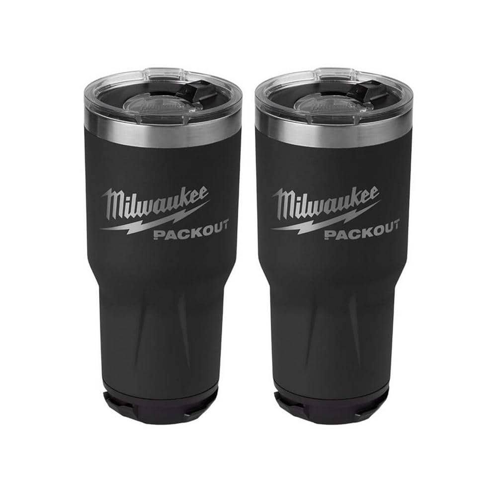 Milwaukee PACKOUT Black 30 oz. Tumbler 2pk, Black 30oz - image 1