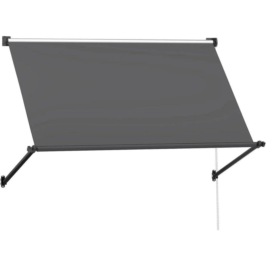 AECOJOY Retractable Awning, 40"x80" Manual Outdoor Awnings for Door Entrance, Sun Shade Canopy - image 1