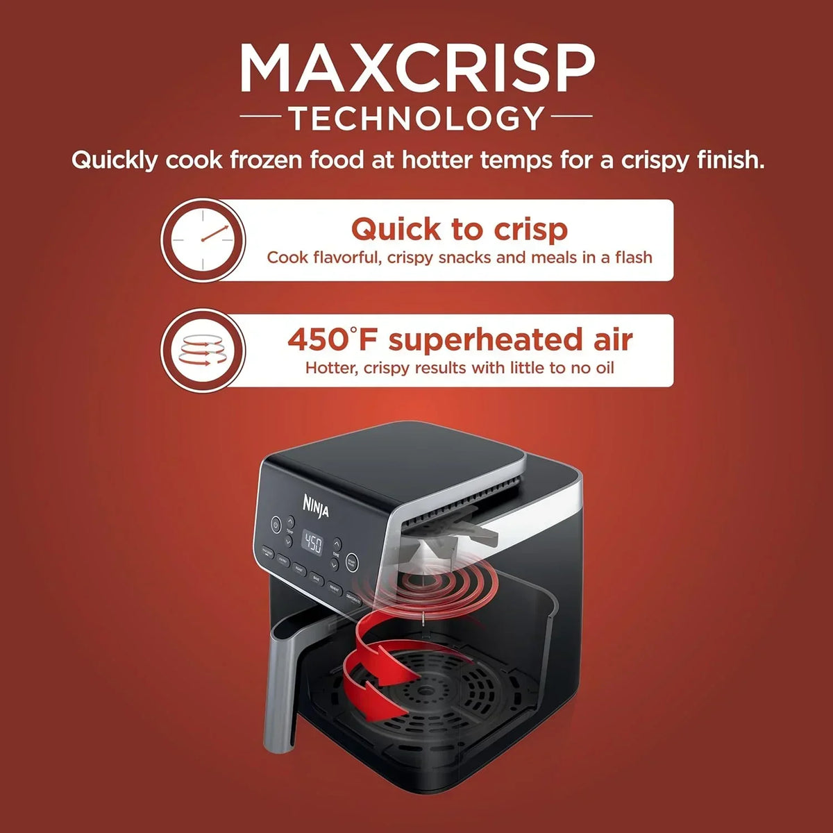 Ninja Air Fryer Pro 5-quart 4-in-1 air fryer that air fries bakes reheats and dehydrates - image 6
