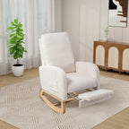 Ergonomic High Back Rocking Chair with Adjustable Footrest - image 2