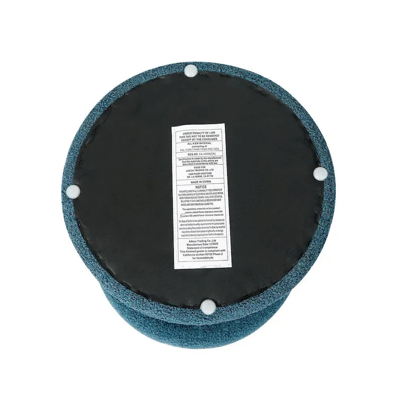Adeco Large Soft Mushroom Ottoman - Versatile Foot Stool for Living Room and Bedroom - image 29