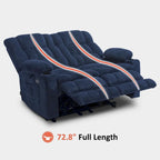 MCombo Power Loveseat Recliner, Electric Reclining Loveseat Sofa with Heat and Vibration, Cupholders, USB Charge Ports RS6314 - image 28