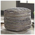 Signature Design by Ashley Contemporary Absalom Pouf  Denim - image 2