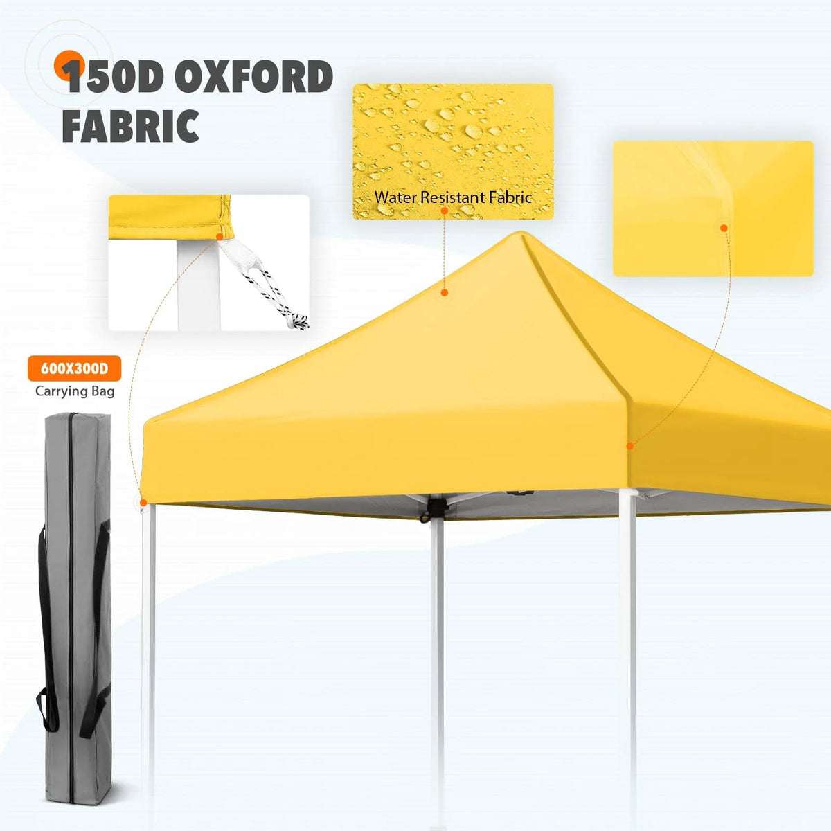 EAGLE PEAK 5x5 Pop up Canopy Tent Instant Outdoor Canopy Easy Set - up Straight Leg Folding Shelter（blue） - image 28