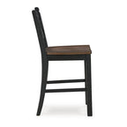 Signature Design by Ashley Valebeck Black and Brown Counter Height Barstool - Dimensions: 20W x 22D x 39H - image 5