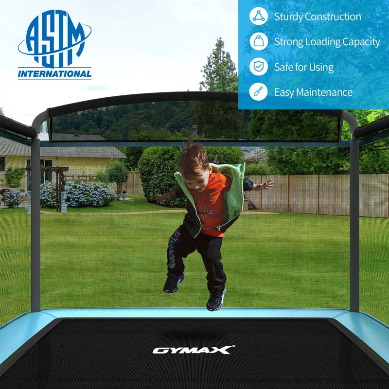 6 FT Kids Trampoline with Swing & Safety Fence, ASTM Approved Toddler Rectangle Trampoline for 3-8 Year Old - image 20