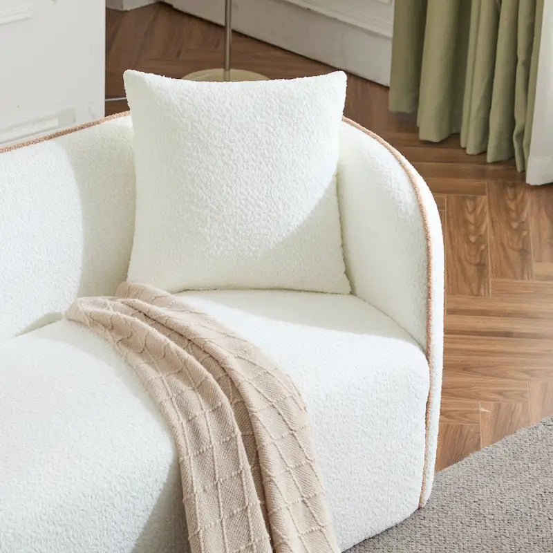 Christopher Knight Home - Tonson 82-Inch Curved Boucle 3-Seater Sofa - image 5