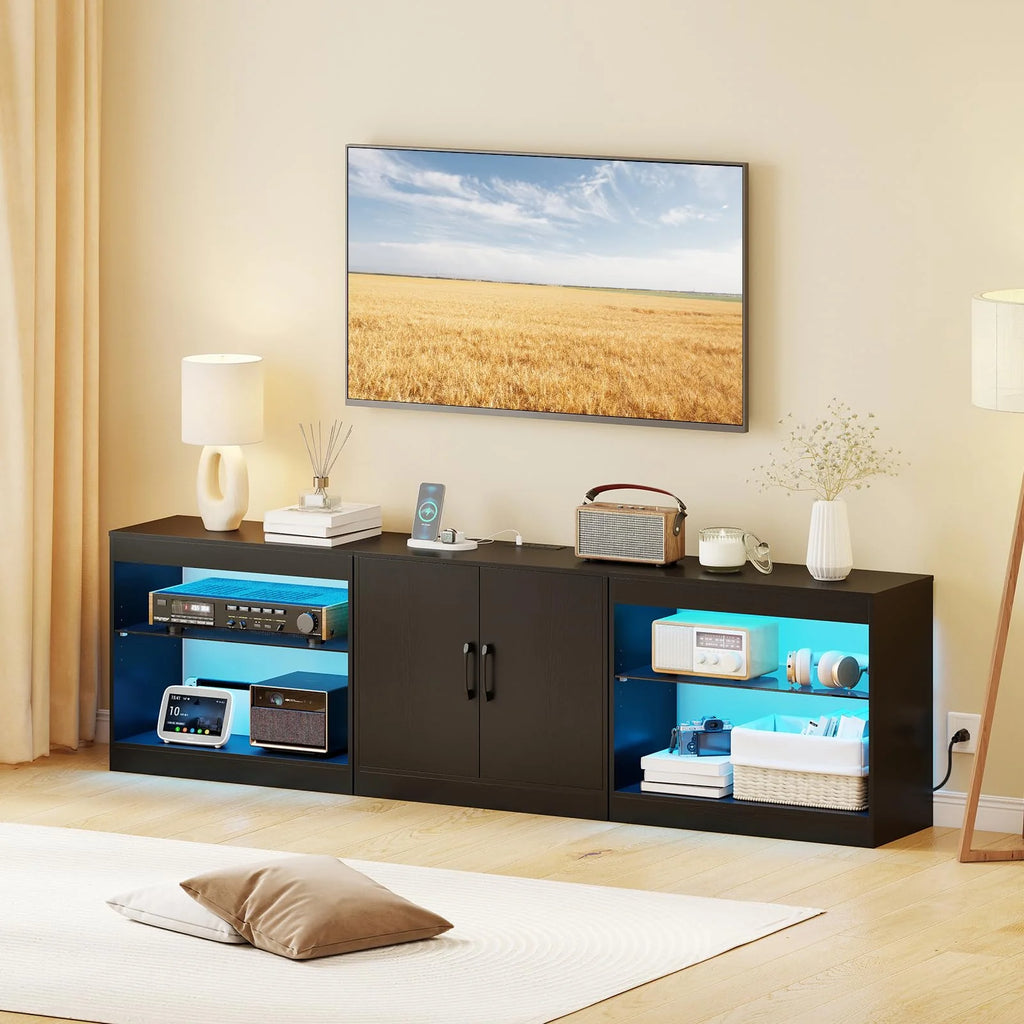 Tangkula TV Stand for TVs up to 85 Inches LED Entertainment Center with Power Outlets - image 1