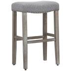 Set of 2 Jameson Gray Upholstered Polyester 29-Inch Bar Stools - image 3