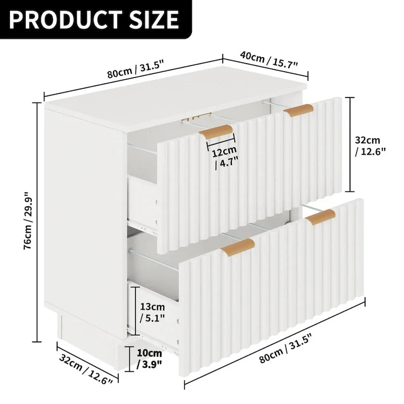 Moasis Lateral Filing Cabinet with LED Lighting and 2 Drawers for Home Office - image 17