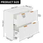 Moasis Lateral Filing Cabinet with LED Lighting and 2 Drawers for Home Office - image 17