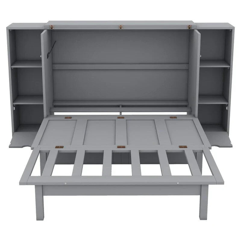 Murphy Wall Bed with Storage Shelves Drawers and USB Charging - image 2