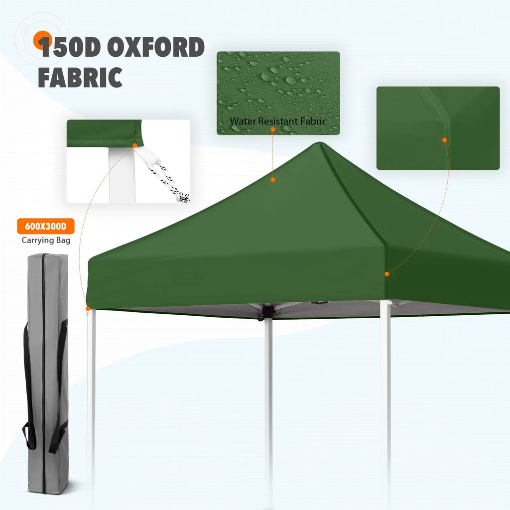 EAGLE PEAK 5x5 Pop up Canopy Tent Instant Outdoor Canopy Easy Set - up Straight Leg Folding Shelter（blue） - image 98