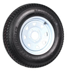 2-Pk Trailer Tires Rims ST175/80D13 175/80 13 B78-13 LRC 5 Lug White Spoke Wheel - image 3