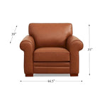 Hydeline Brookfield Premium Top Grain Leather Sofa and Chair Set - image 22
