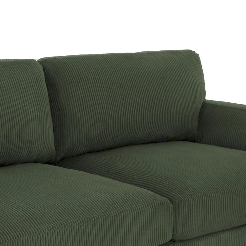 90-Inch Oversized Corduroy Sofa for Living Room with Reversible Cushions - image 42