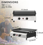 2/3/4 Burner Gas Griddle-Outdoor Propane Griddle-BTU Propane Fuelled. Portable Flat Top Gas Grill Camping Griddle Station with Side Shelves for Kitchen - image 4