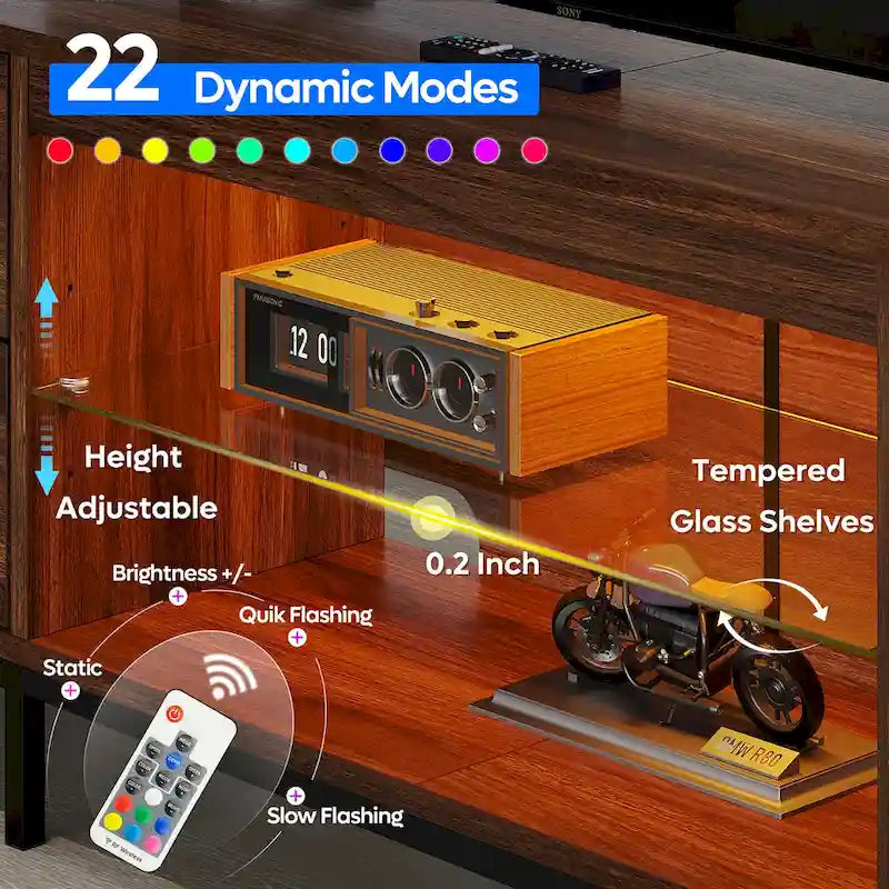 Contemporary 80-Inch TV Stand for 75/80/85 Inch TVs with 2 Drawers - image 23