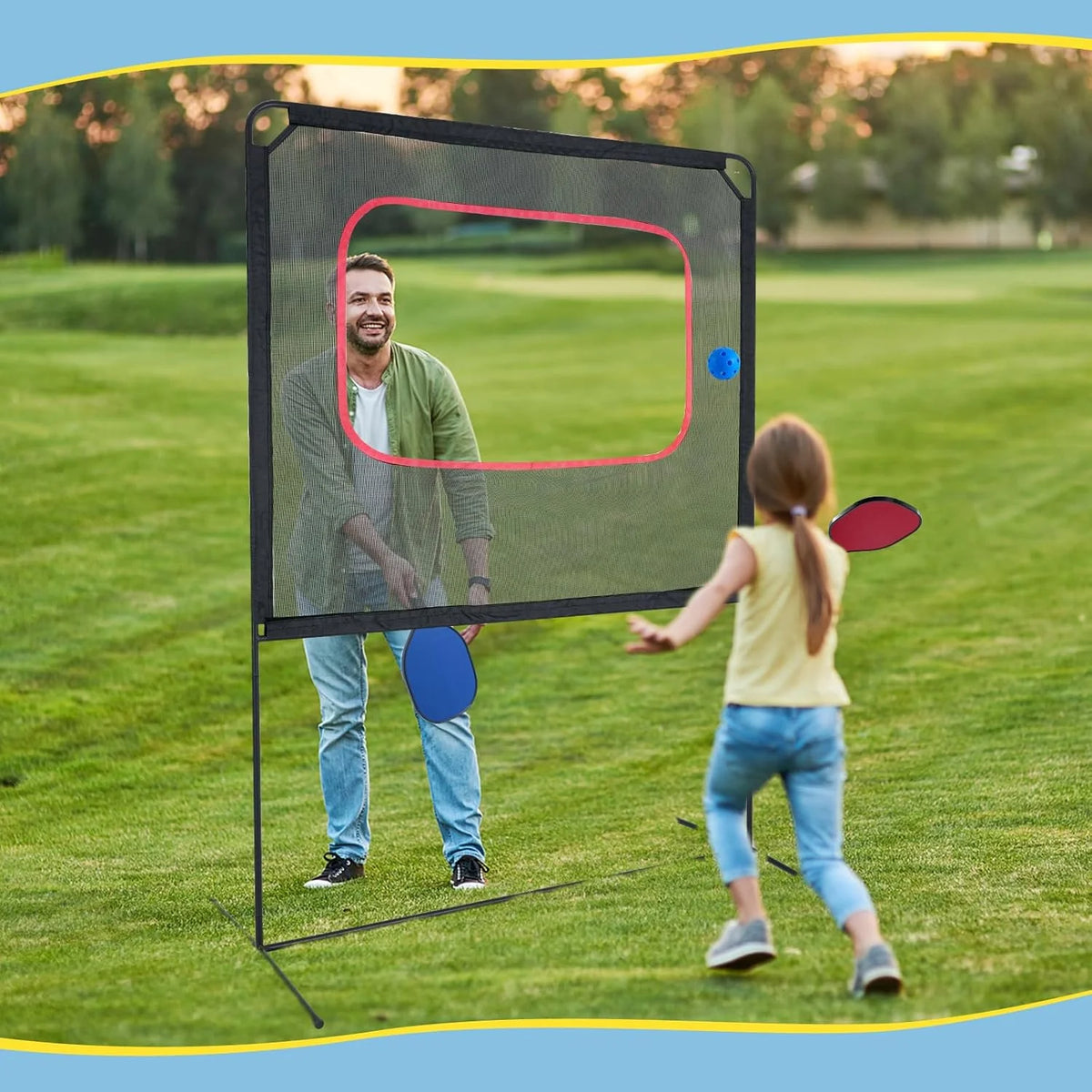 Slsy Portable Pickleball with Net, A Racket Game That Combines Pickleball, Badminton, Jianzi, and Tennis, Backyard Games Sport Outdoor Indoor, Fun Games for Kids & Adults - image 8