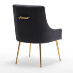 SEYNAR Set of 6 Modern Glam Boucle Velvet Dining or Vanity Chairs with Rear Handle - image 27