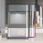 Countertop Nugget Ice Maker with Side Tank / Ice Machine with WiFi Connectivity / Smart Home Kitchen Essentials / Stainless Steel - image 49