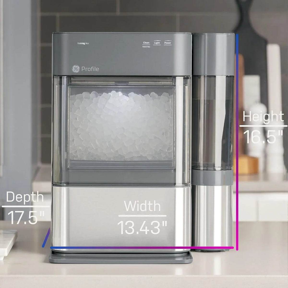 Countertop Nugget Ice Maker with Side Tank / Ice Machine with WiFi Connectivity / Smart Home Kitchen Essentials / Stainless Steel - image 49