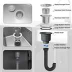 AECOJOY Stainless Steel Outdoor Kitchen Sink with Hose Hookup and Grill Prep Table Island Cabinets - image 7