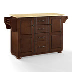 Kitchen Island Cart with Drawers Cabinets and Storage Rack on Wheels - image 5