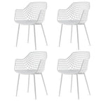 Set of 4 Modern Plastic Shell Dining Chairs with Metal Legs by Costway - image 16